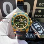 Perfect Replica Rolex Submariner Green Moon-Phase Dial Green Bezel 40mm Watch